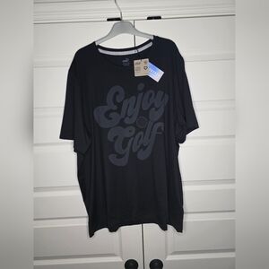 NWT Puma XXL Mens 'Enjoy Golf' Cloudpsun Black T-Shirt